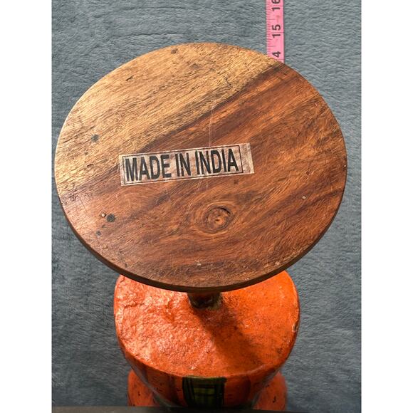 Wooden Jewelry Holder Mini Mannequin Beautiful Indian Hand Painted Vintage - Picture 7 of 16